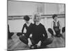 Housewives Practice Yoga at Everywomans Village-Ralph Crane-Mounted Photographic Print