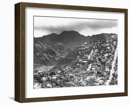 Housing on Hillsides of Honolulu-null-Framed Photographic Print