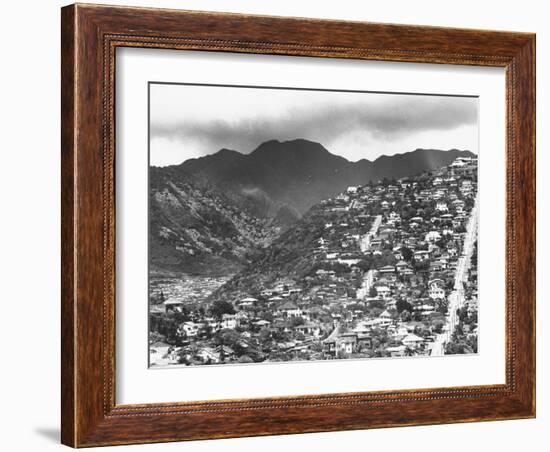 Housing on Hillsides of Honolulu-null-Framed Photographic Print