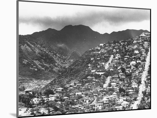 Housing on Hillsides of Honolulu-null-Mounted Photographic Print