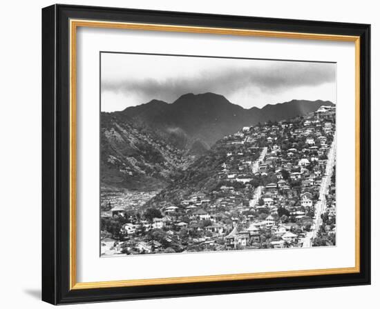 Housing on Hillsides of Honolulu-null-Framed Photographic Print