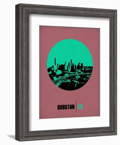 Houston Circle Poster 1-NaxArt-Framed Art Print