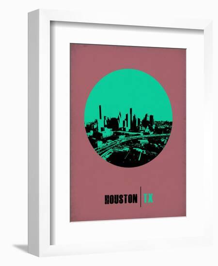 Houston Circle Poster 1-NaxArt-Framed Art Print