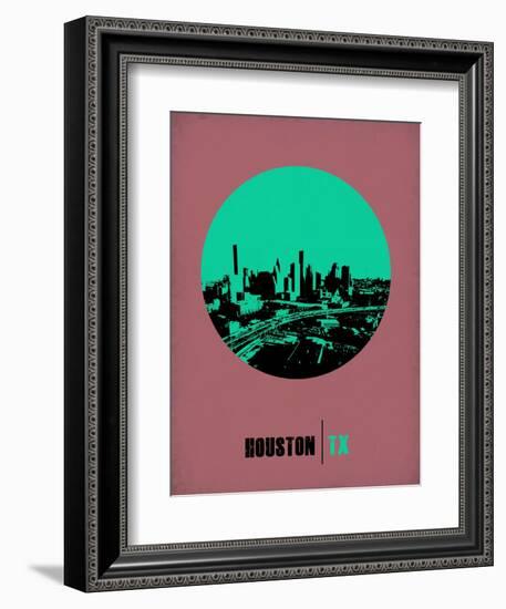 Houston Circle Poster 1-NaxArt-Framed Art Print