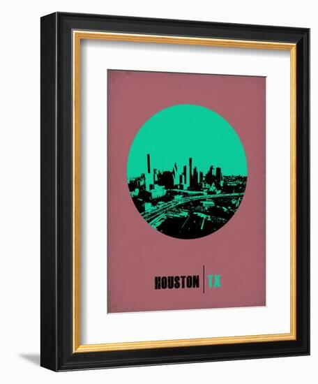 Houston Circle Poster 1-NaxArt-Framed Art Print