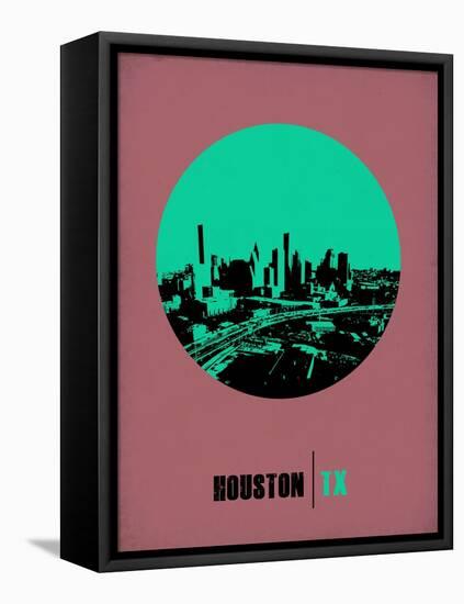 Houston Circle Poster 1-NaxArt-Framed Stretched Canvas
