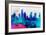 Houston City Skyline-NaxArt-Framed Art Print