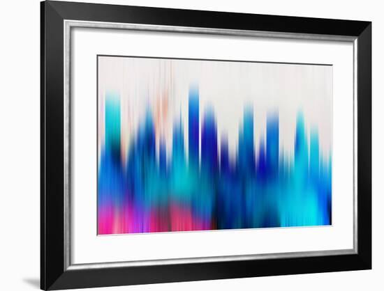 Houston Downtown Skyline-NaxArt-Framed Art Print