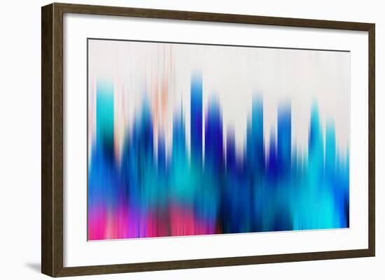 Houston Downtown Skyline-NaxArt-Framed Art Print