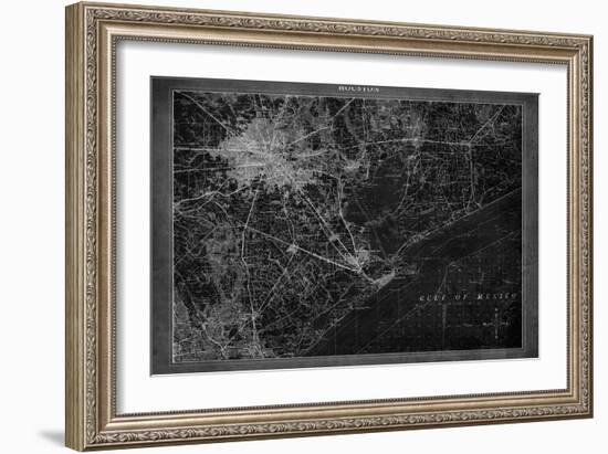 Houston Map A-GI ArtLab-Framed Giclee Print