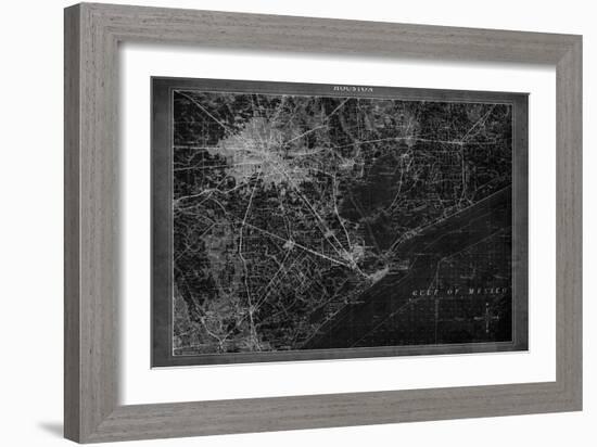 Houston Map A-GI ArtLab-Framed Giclee Print