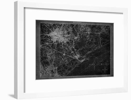 Houston Map A-GI ArtLab-Framed Giclee Print