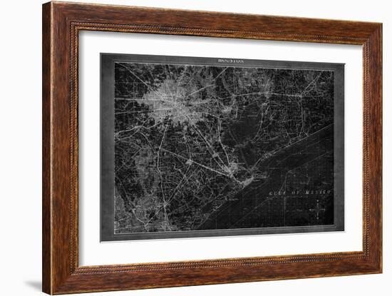 Houston Map A-GI ArtLab-Framed Giclee Print