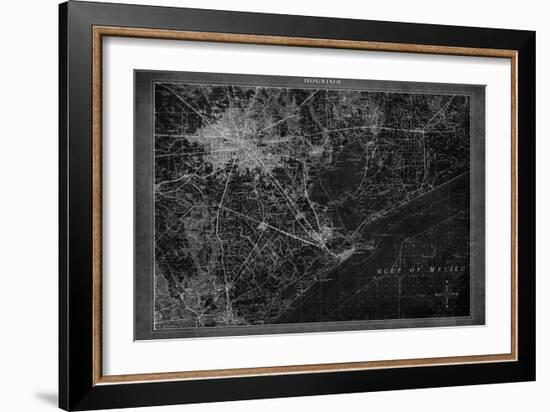 Houston Map A-GI ArtLab-Framed Giclee Print