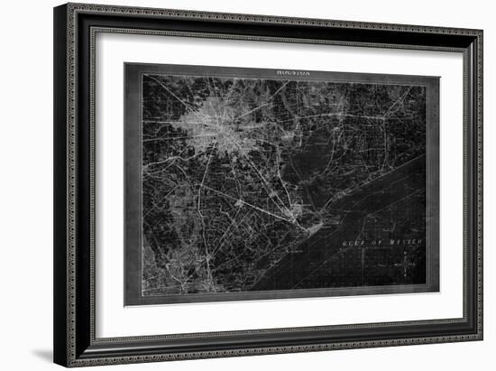 Houston Map A-GI ArtLab-Framed Giclee Print