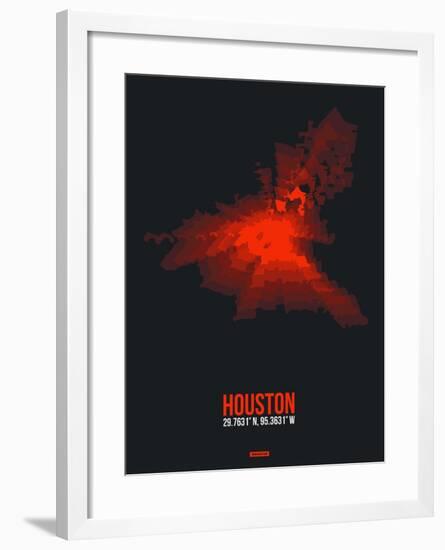 Houston Radiant Map 2-NaxArt-Framed Art Print