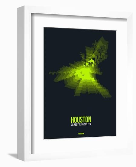 Houston Radiant Map 3-NaxArt-Framed Art Print