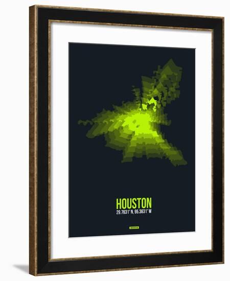 Houston Radiant Map 3-NaxArt-Framed Art Print