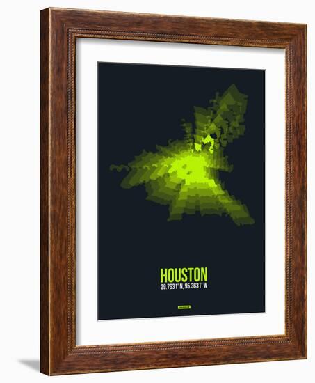 Houston Radiant Map 3-NaxArt-Framed Art Print