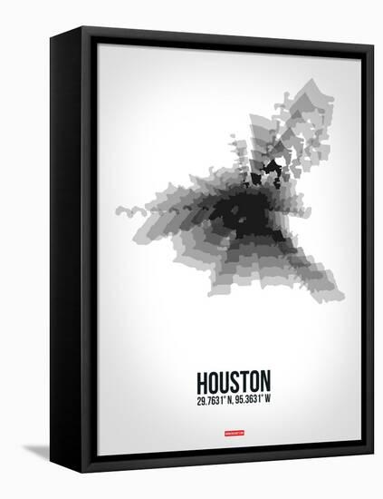 Houston Radiant Map 4-NaxArt-Framed Stretched Canvas