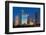 Houston Skyline at Night from Eleanor Tinsley Park, Texas, United States of America, North America-Kav Dadfar-Framed Photographic Print