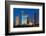 Houston Skyline at Night from Eleanor Tinsley Park, Texas, United States of America, North America-Kav Dadfar-Framed Photographic Print