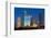 Houston Skyline at Night from Eleanor Tinsley Park, Texas, United States of America, North America-Kav Dadfar-Framed Photographic Print