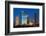 Houston Skyline at Night from Eleanor Tinsley Park, Texas, United States of America, North America-Kav Dadfar-Framed Photographic Print