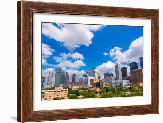 Houston Skyline from South in Texas US USA-holbox-Framed Photographic Print