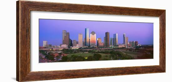 Houston Skyline, Memorial Park, Dusk, Texas-null-Framed Photographic Print