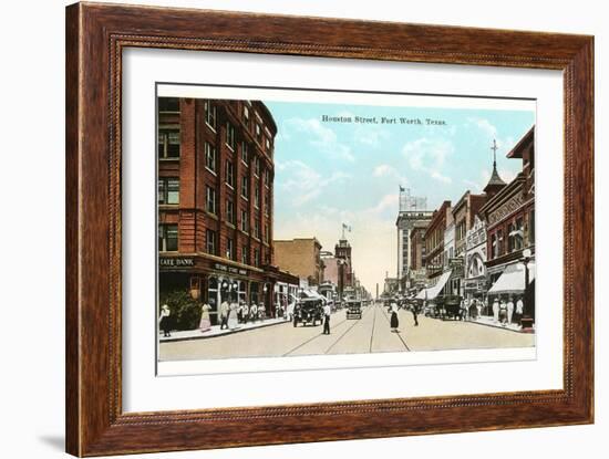 Houston Street, Fort Worth, Texas-null-Framed Art Print