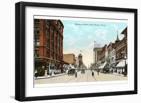 Houston Street, Fort Worth, Texas-null-Framed Art Print