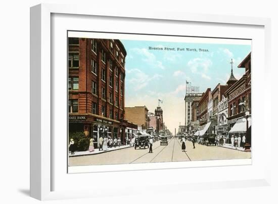 Houston Street, Fort Worth, Texas-null-Framed Art Print