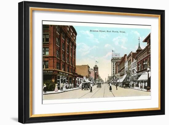 Houston Street, Fort Worth, Texas-null-Framed Art Print