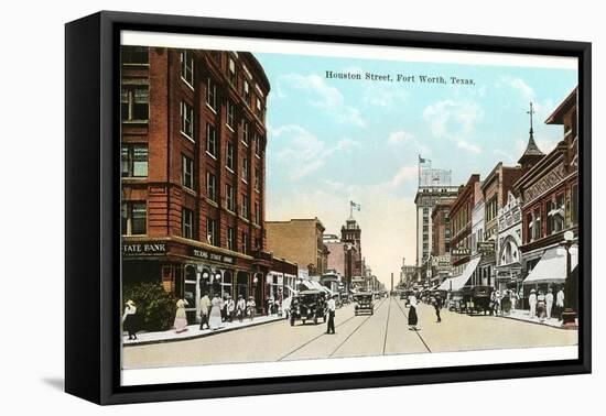 Houston Street, Fort Worth, Texas-null-Framed Stretched Canvas