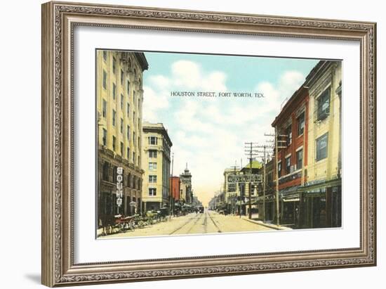 Houston Street, Fort Worth, Texas-null-Framed Art Print