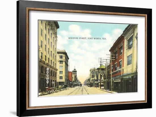 Houston Street, Fort Worth, Texas-null-Framed Art Print