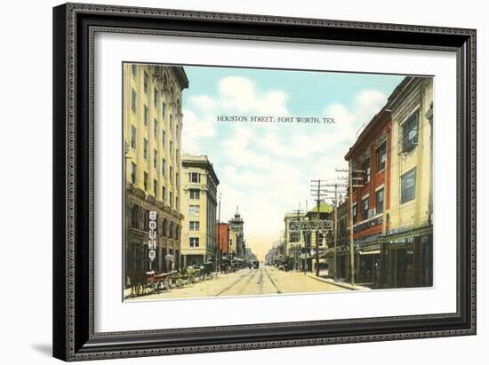 Houston Street, Fort Worth, Texas-null-Framed Art Print