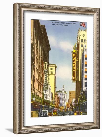 Houston Street, San Antonio, Texas-null-Framed Art Print