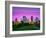 Houston Texas Modern Skyline at Sunset Twilight from Park Lawn-holbox-Framed Photographic Print