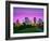 Houston Texas Modern Skyline at Sunset Twilight from Park Lawn-holbox-Framed Photographic Print