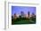 Houston Texas Modern Skyline at Sunset Twilight from Park Lawn-holbox-Framed Photographic Print