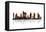 Houston Texas Skyline BW 1-Marlene Watson-Framed Premier Image Canvas