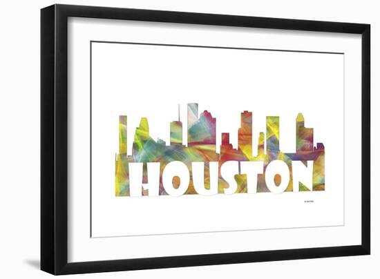 Houston Texas Skyline Mclr 2-Marlene Watson-Framed Giclee Print