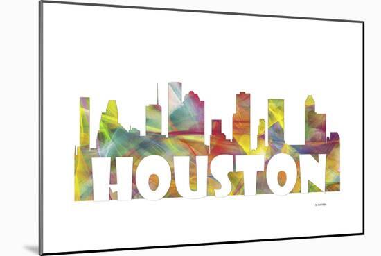 Houston Texas Skyline Mclr 2-Marlene Watson-Mounted Giclee Print