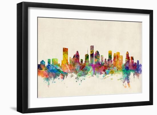 Houston Texas Skyline-Michael Tompsett-Framed Art Print