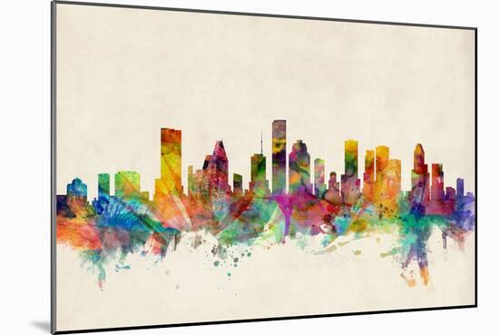 Houston Texas Skyline-Michael Tompsett-Mounted Art Print