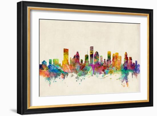 Houston Texas Skyline-Michael Tompsett-Framed Art Print