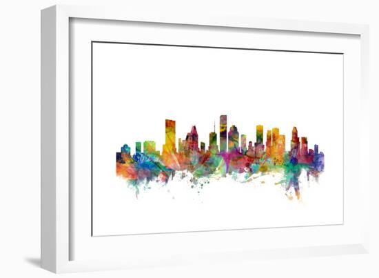 Houston Texas Skyline-Michael Tompsett-Framed Art Print