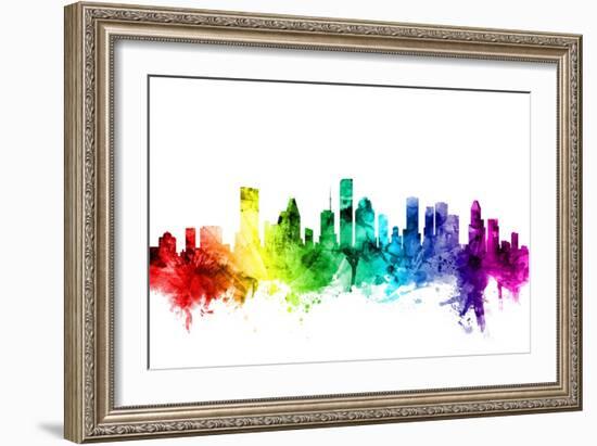 Houston Texas Skyline-Michael Tompsett-Framed Art Print